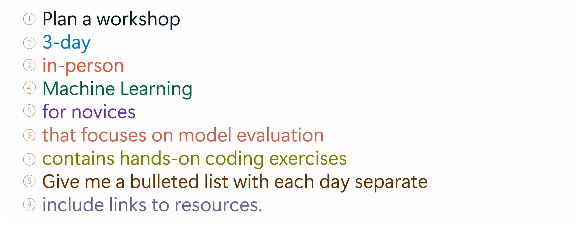 Complexity of prompting